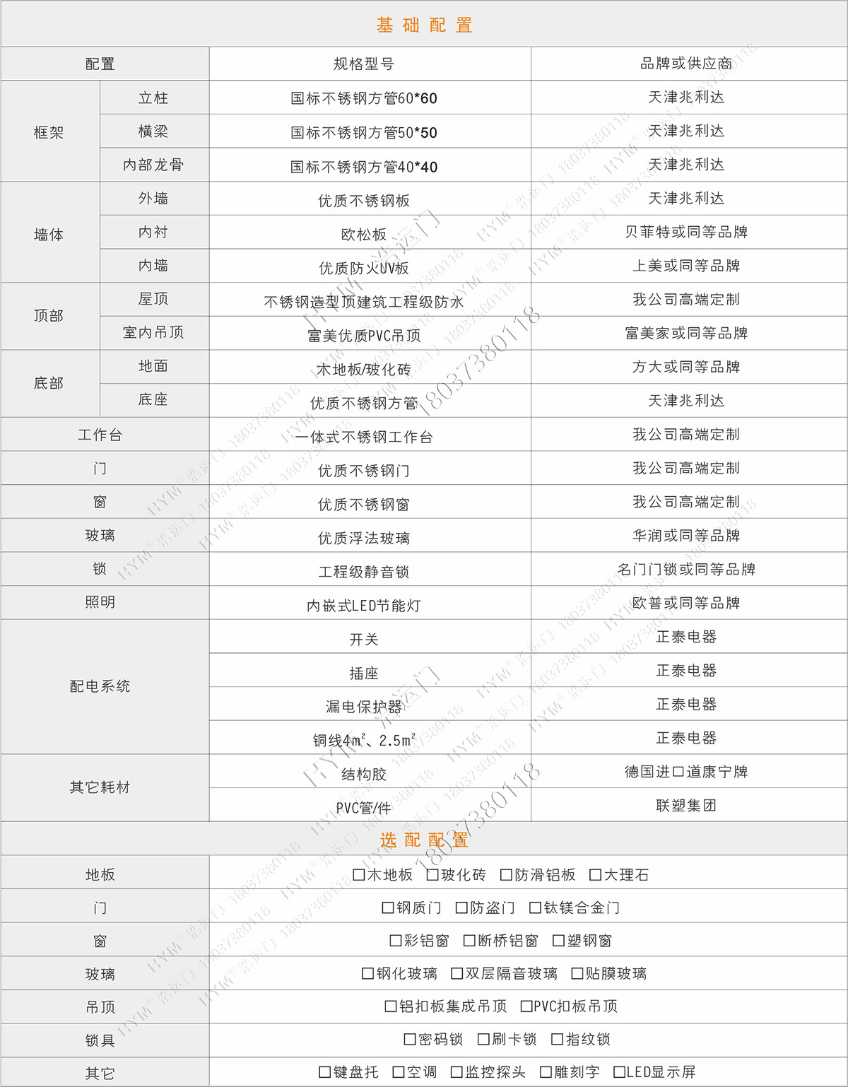 不锈钢岗亭技术参数